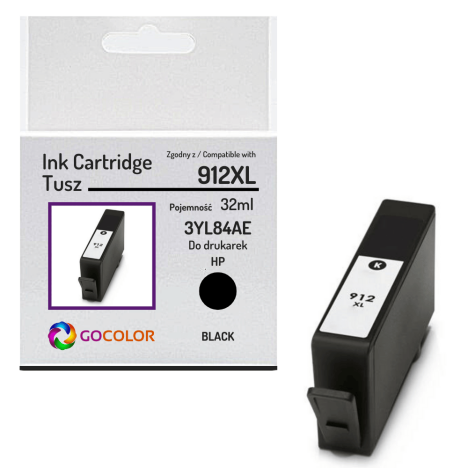 Tusz do HP 3YL84AE 912XL Black Zamiennik CHIP anti-upgrade