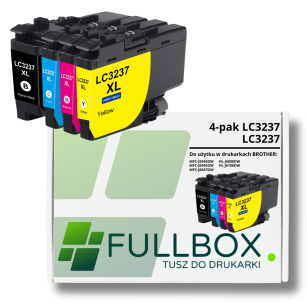 FULLBOX 4-pak TUSZ do BROTHER LC3237BK LC3237C LC3237M LC3237Y