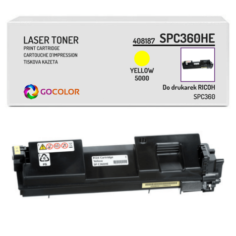 Toner do RICOH SPC360HE 408187 Yellow zamiennik
