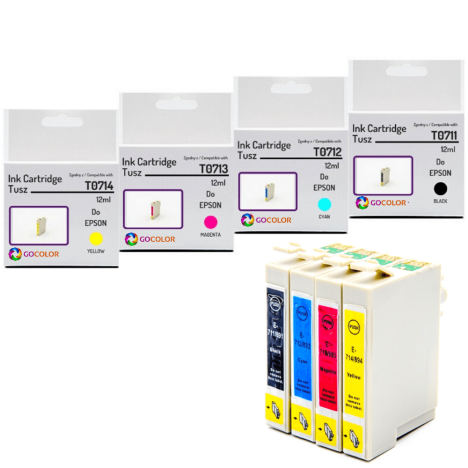 4 X TUSZ do EPSON T0711 T0712 T0713 T0714 zamiennik