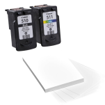2-pak Canon oryginalny tusz + papier PG510 + CL511 2970B017 black + color - 2