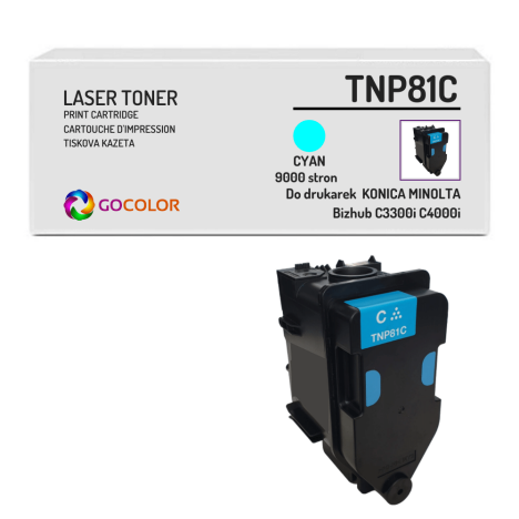 Toner do KONICA MINOLTA TNP81C AAJW451 AAJW4D2 Bizhub C3300i C4000i Cyan Zamiennik
