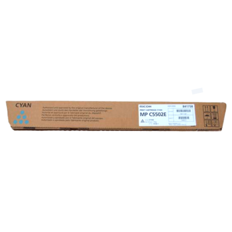 Ricoh oryginalny toner MPC5502 841758 842023 841686 cyan