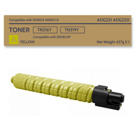 Toner do KONICA MINOLTA TN216Y TN319Y Yellow Bizhub C220/C280/C360; Develop Ineo +220