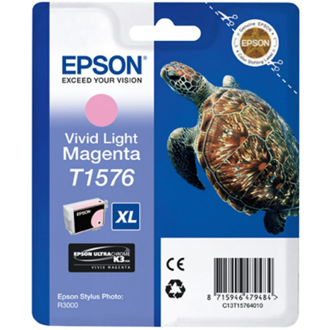 Epson oryginalny tusz T1576 light vivid magenta