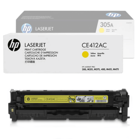 HP oryginalny toner CE412AC 305AC Color LaserJet Pro M375 Pro M475 M451 2,6K yellow