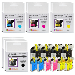 10 X Tusz do BROTHER LC-127XL LC-125XL zamiennik