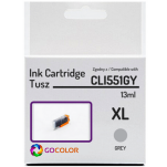 Tusz do CANON CLI551GY XL 6447B001 Grey 100 % nowy zamiennik - 2