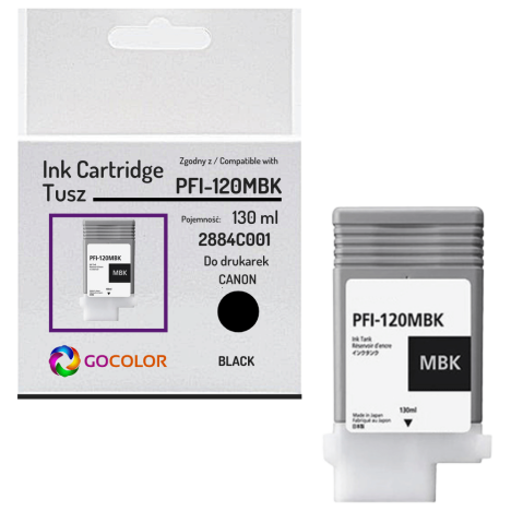 Tusz do CANON PFI120MBK imagePROGRAF TM-300 TM-350 matte black zamiennik