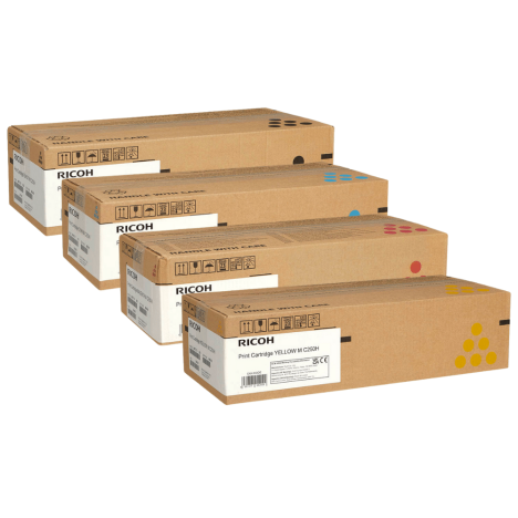 Ricoh oryginalny toner MC250H 408340 408341 408342 408343 MC250FW PC301W MC251FW PC311W CMYK 6.9K/3x 6.3K 4-pak
