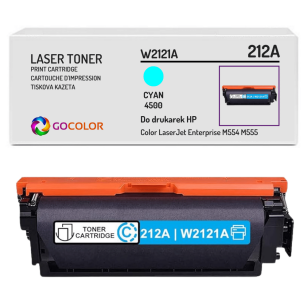 Toner do HP 212A W2121A Color LaserJet Enterprise M554 M555 cyan zamiennik 4.5K