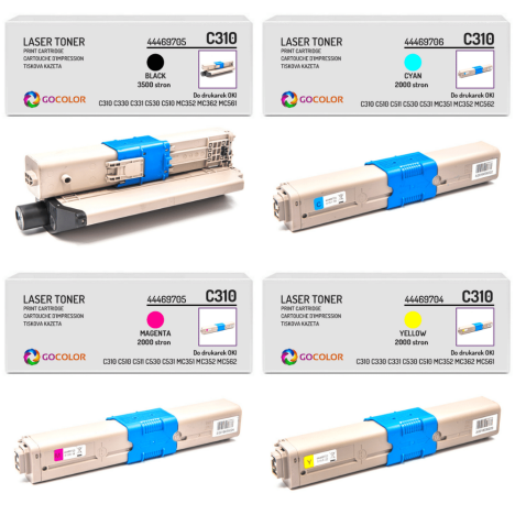4 X TONER do OKI C310 C331 C530 C531 C510 C511 MC351 MC352 MC361 MC362 MC561 MC562