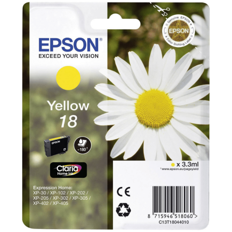 Epson oryginalny tusz T1804 18 yellow