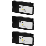 HP oryginalny Tusz CZ136A 711 yellow 3 sztuki - 2