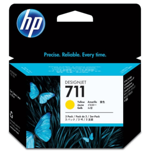 HP oryginalny Tusz CZ136A 711 yellow 3 sztuki