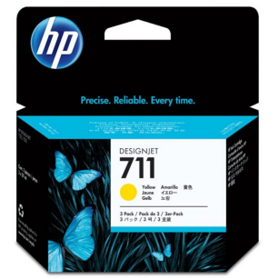 HP oryginalny Tusz CZ136A 711 yellow 3 sztuki