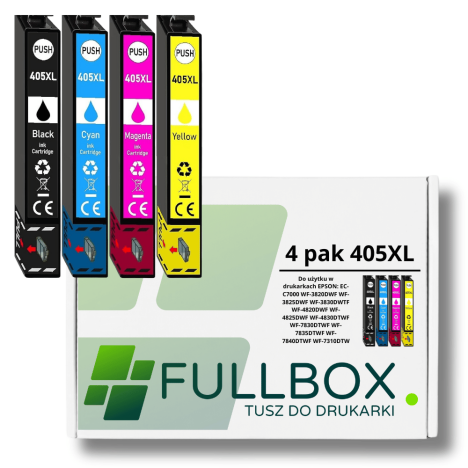 FULLBOX 4-pak TUSZ do EPSON 405XL T05H1 T05H2 T05H3 T05H4 WorkForce Pro WF7830