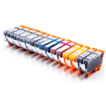 14 X TUSZ do CANON PGI525 CLI526 black pigment / black / cyan / magenta / yellow / grey zamiennik - 3