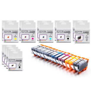 14 X Tusz do CANON PGI525 + CLI526 CMYK 100 % nowy zamiennik