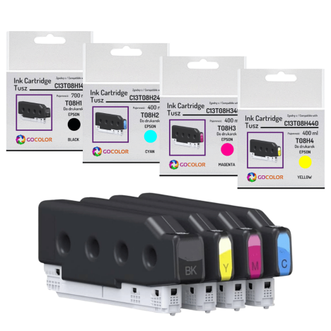 4 X TUSZ do EPSON T08H WorkForce Enterprise AM-C4000 Pigment CMYK zamiennik