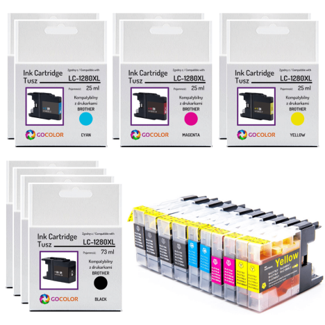 10 X TUSZ do BROTHER LC1280XL zamiennik