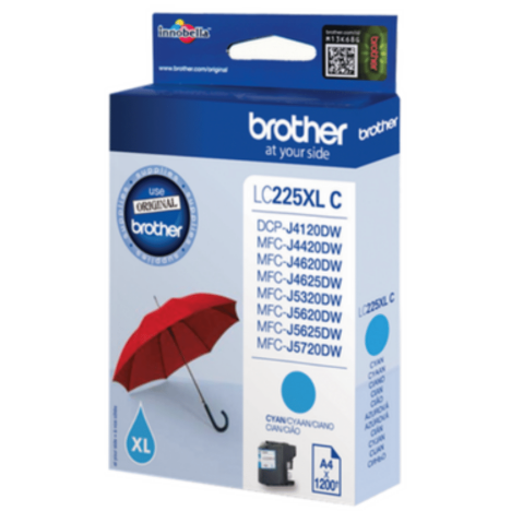 Brother oryginalny Tusz LC225XLC cyan