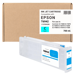 Tusz do EPSON T6942 SureColor SCT3000 SCT5000 SCT5200 Cyan Zamiennik 700 ml