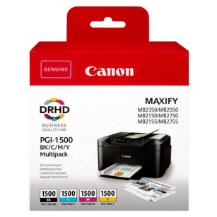 Canon oryginalny tusz PGI1500 9218B005 9218B006 black / cyan / magenta / yellow 4-pak
