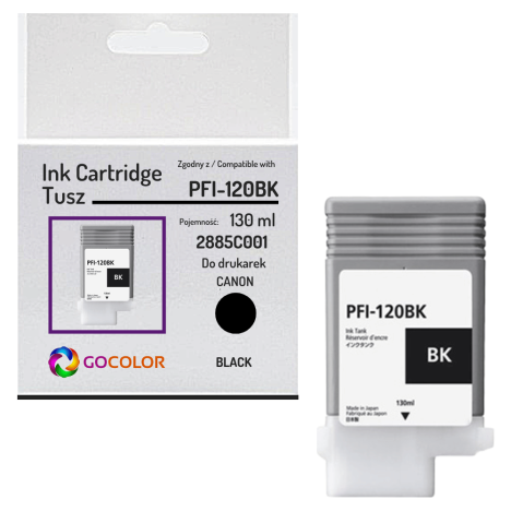 Tusz do CANON PFI120BK imagePROGRAF TM-300 TM-350 black zamiennik