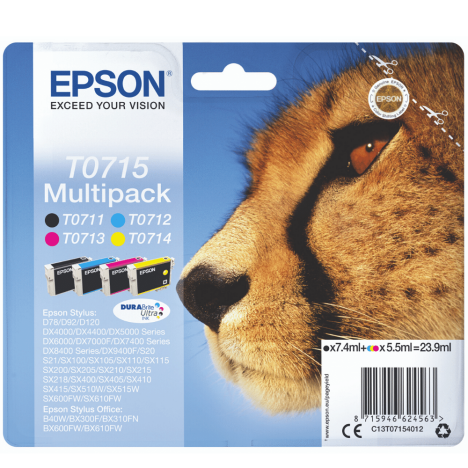 Epson oryginalny tusz T0715 C13T07154012 cyan / magenta / yellow / black