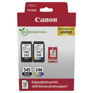 Canon oryginalny Tusz PG545 + CL546 + papier GP501 50ark. 10x15cm 8287B008 2-pak 8.0/8.0ml