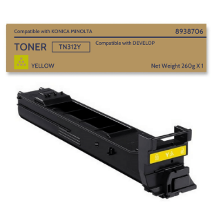 Toner do KONICA MINOLTA TN312Y Yellow Bizhub C300/C352; Develop Ineo + 300/351 12k