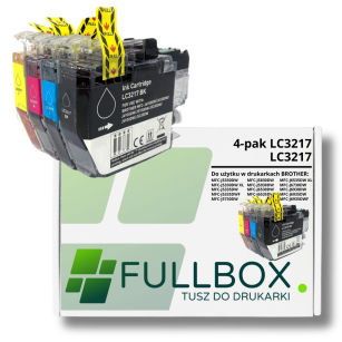 FULLBOX 4-pak TUSZ do BROTHER LC3217BK LC3217C LC3217M LC3217Y