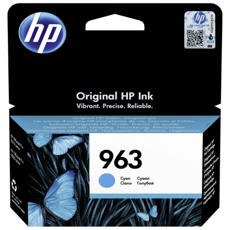 HP oryginalny Tusz 3JA23AE 963 cyan