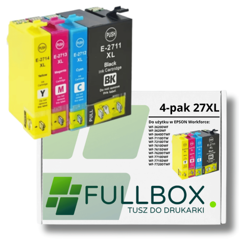 FULLBOX 4-pak Tusz do EPSON 27XL T2711 T2712 T2713 T2714