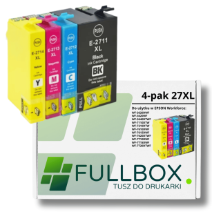 FULLBOX 4-pak Tusz do EPSON 27XL T2711 T2712 T2713 T2714