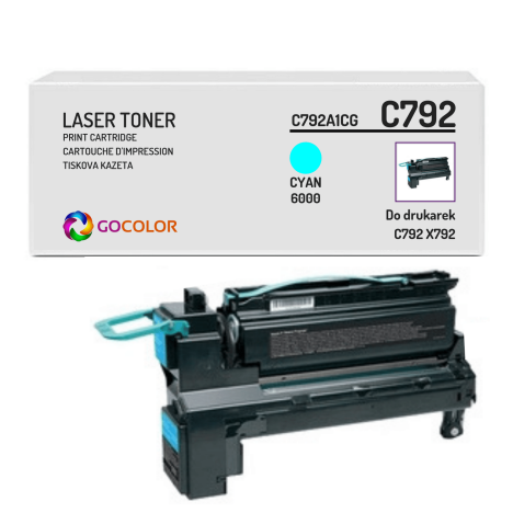 EOL Toner do LEXMARK C792 X792 C792A1CG Cyan Zamiennik