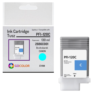 Tusz do CANON PFI120C imagePROGRAF TM-300 TM-350 cyan zamiennik
