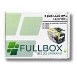 FULLBOX 4-pak TUSZ do BROTHER LC3619XLBK LC3619XLC LC3619XLM LC3619XLY - 3