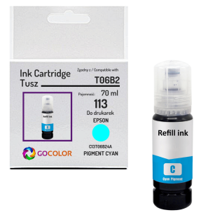 Tusz do EPSON 113 T06B2 C13T06B240 EcoTank ET16150 ET16600 ET5150 Pigment Cyan 70 ml.
