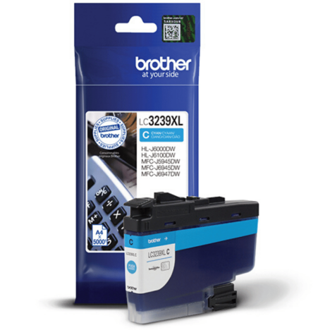 Brother oryginalny Tusz LC3239XLC cyan