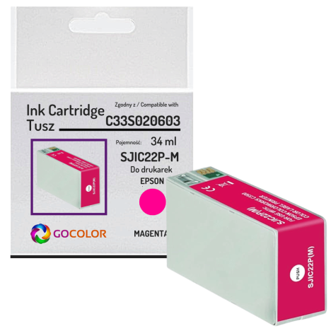 Tusz do EPSON SJIC22P-M C33S020603 ColorWorks C3500 34.0ml magenta zamiennik