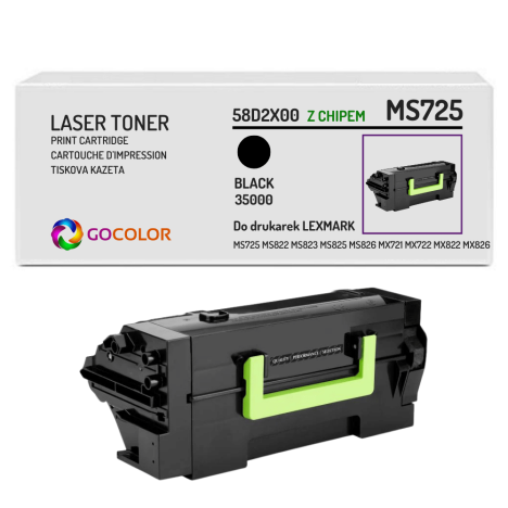 Toner do LEXMARK 58D2X00 MS725 MS823 35.0K black zamiennik