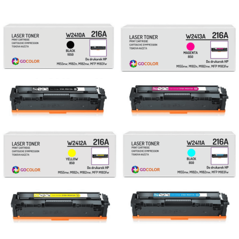4 X TONER do HP W2410A W2411A W2412A W2413A 216A zamiennik BEZ CHIPA