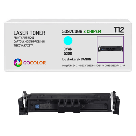 Toner do CANON T12 imageFORCE C1333 5097C006 CYAN z CHIPEM zamiennik 5.3K