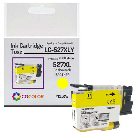 Tusz do BROTHER LC527XLY MFC-J4350DW MFC-J4550DW 2.0K yellow zamiennik