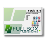 FULLBOX 6-pak TUSZ do EPSON 673 T6731 T6732 T6733 T6734 T6735 T6736 - 3