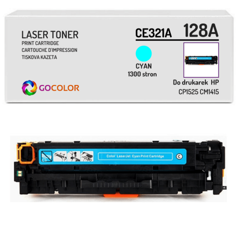 Toner do HP CE321A 128A CP1525 CM1415 Cyan Zamiennik