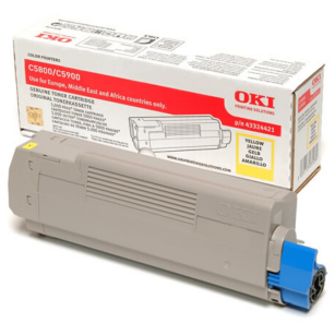 OKI oryginalny toner C5500 C5550 C5800 C5900 n, dn, cdtn, mfp, 43324421 yellow