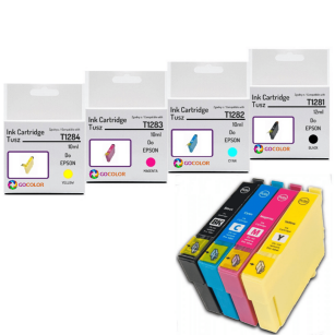 4 X TUSZ do EPSON T1281 T1282 T1283 T1284 zamiennik 